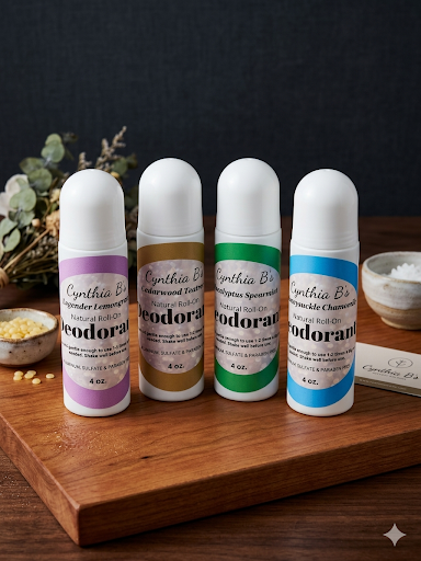 Natural Deodorant Roll-On 4oz Enjoy (4) Scents Male Female Unisex