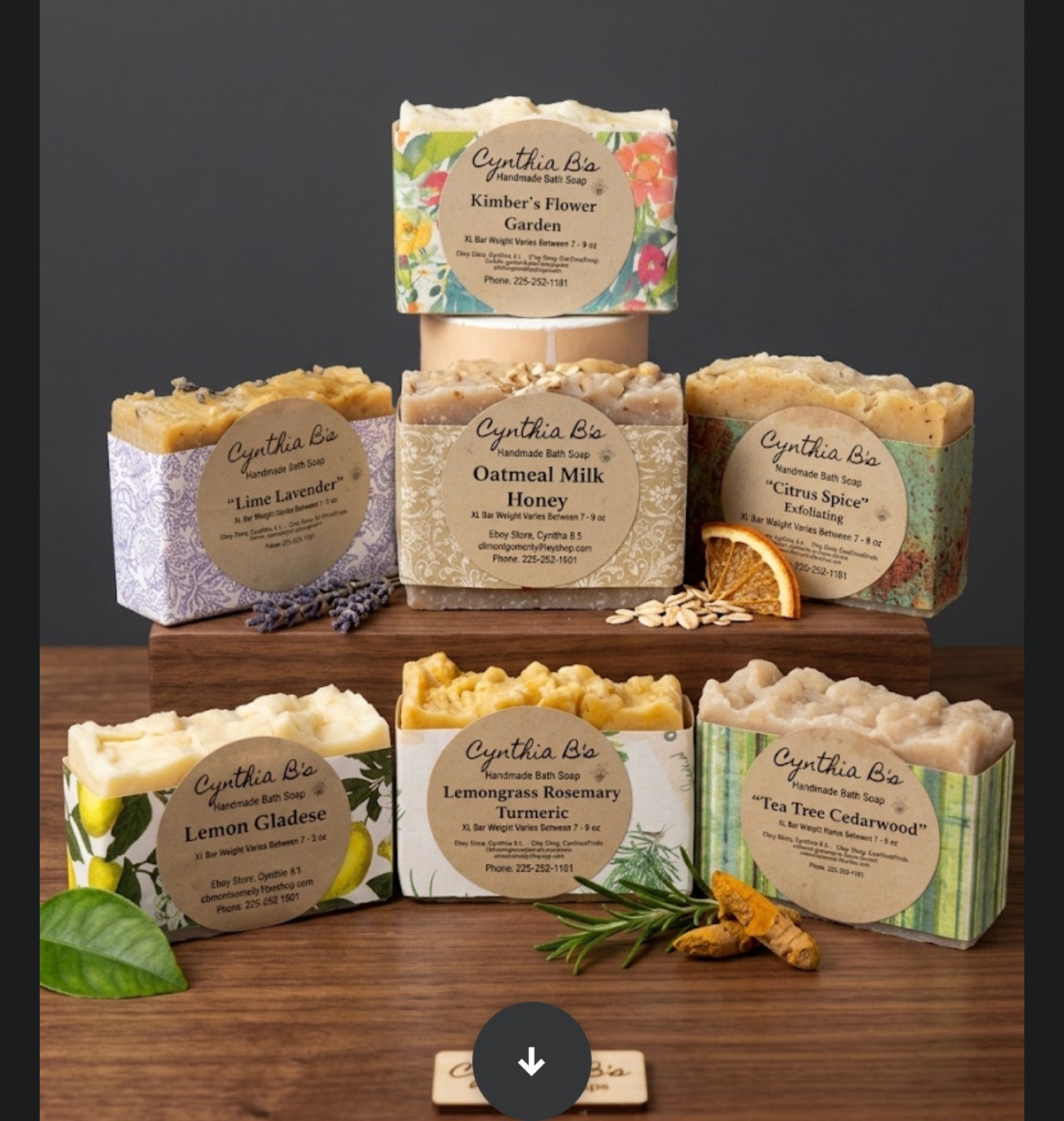 Handmade Bath Soaps Large 7-9oz Bars! Lots of Lather!